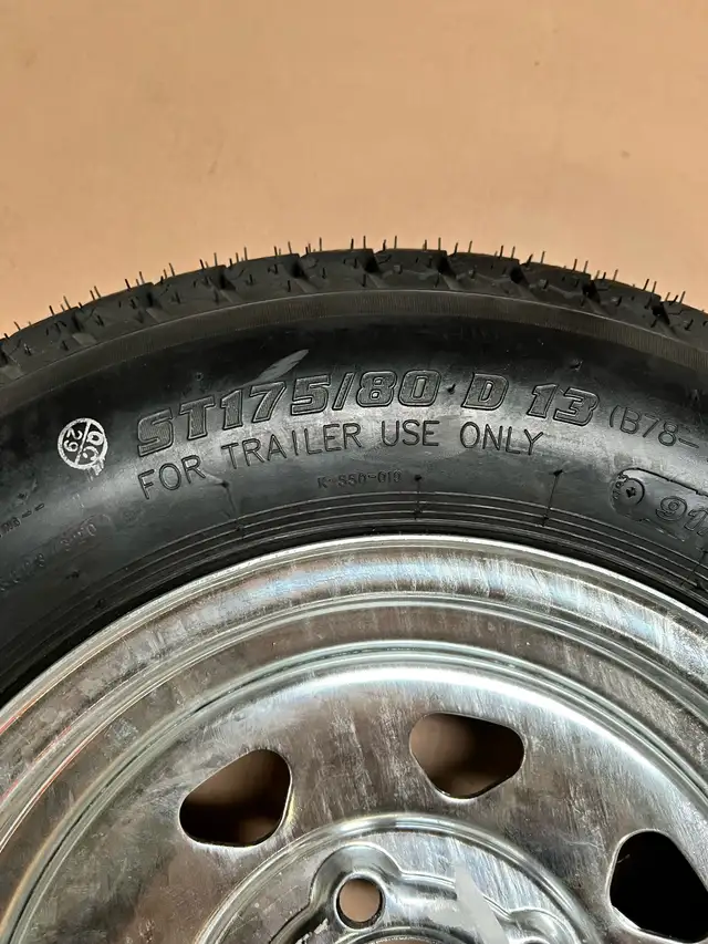 New Kenda Loadstar St175/80D13 with 5x4.5” 13” trailer wheel in Cargo & Utility Trailers in Oakville / Halton Region - Image 3