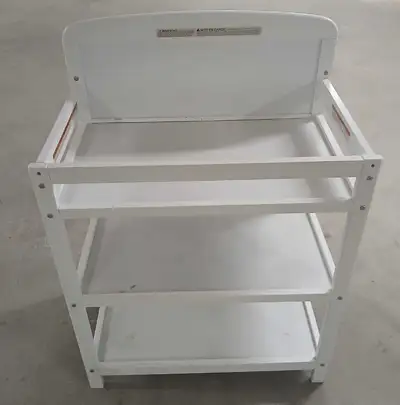 Baby Changing Table 3 Tier Wooden Nursery Storage Shelves White, View more