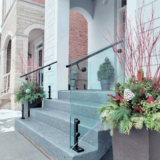 FRAMELESS GLASS RAILINGS Aluminum glass and pickets railings. Fence