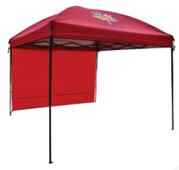 Gazebo with Sun Wall - 9 ft. x 9 ft - RED
