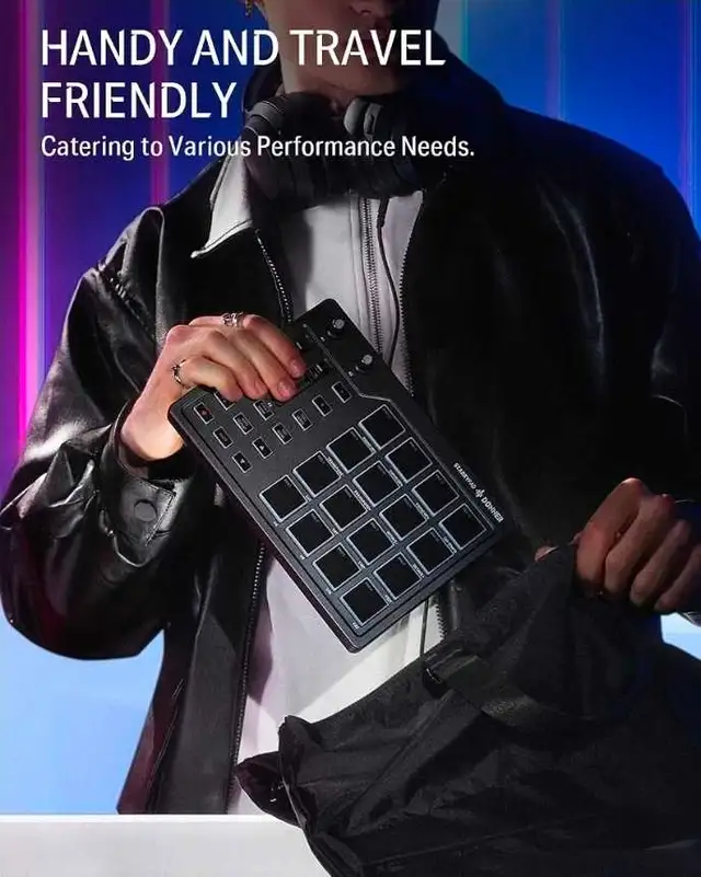 Donner MIDI Pad Beat Maker with 16 Beat Pads, 2 Assignable Fader in Performance & DJ Equipment in City of Toronto - Image 7