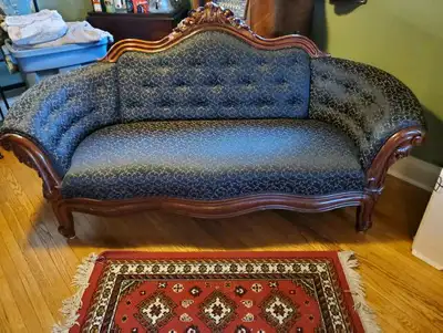 Antique 1900s Rococo Sofa Couch Loveseat Vintage, View more