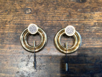 Vintage Martha Sturdy 24K Gold Plate Matt Finish Earrings