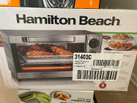 Brand new unopened hamilton beach crisp air fryer toaster oven!