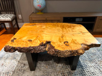 Live Edge Solid Maple Coffee Table