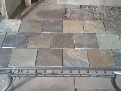 Stone tiled table - HEAVY/ SOLID, View more