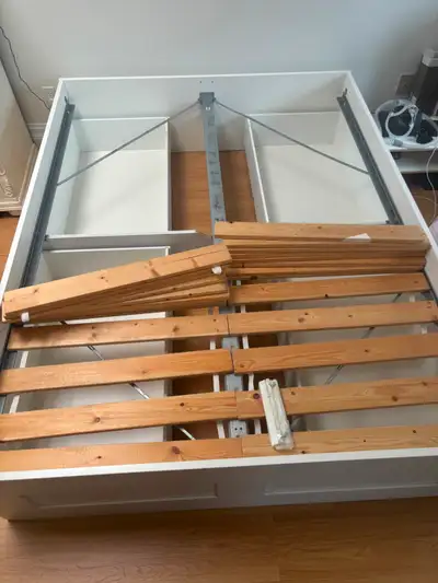 Free Malm Bed Frame with Slats and 4 Storage Drawers, View more