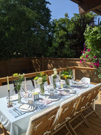 White Aluminum Dining Table - Delivery Available