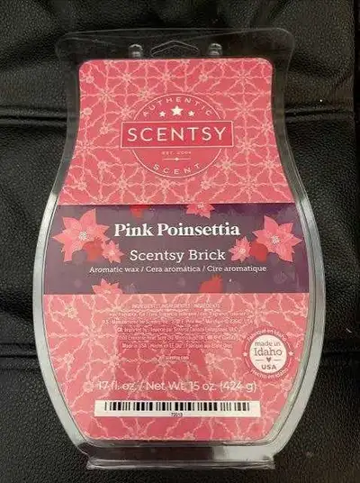 Pink Poinsettia Scentsy BRICK, View more