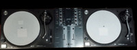 Technics SL-1210MK5 direct drive turntables and Pioneer DJM-909