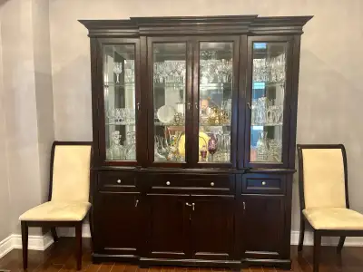 Dining Room Cabinet with Built in Lighting 