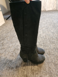 Geox Respira black suede ladies boots. Size 8