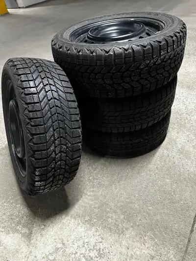 Set of 4 winter tires with rims! Off a 2017 Toyota Corolla. 205/55 R16 In great condition. Message f...