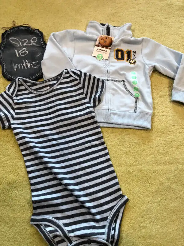 Brand new Carter's boys 2 piece set bodysuit and jacket -18 mths in Clothing - 12-18 Months in Calgary - Image 4
