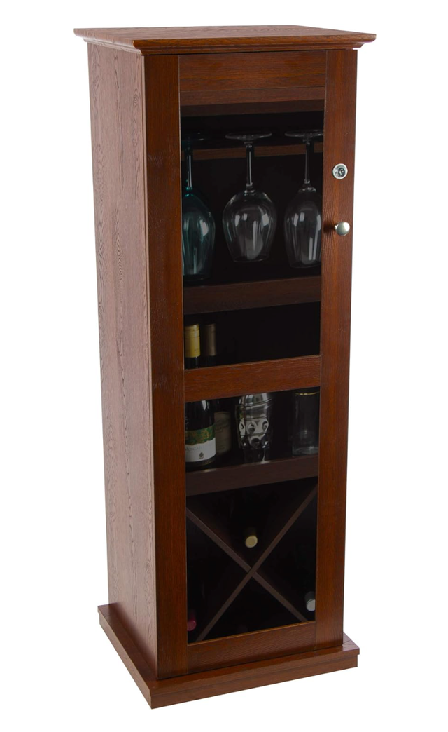 Locking Bar Cabinet with Smoked Frosted Glass Door in Hutches & Display Cabinets in City of Toronto - Image 2