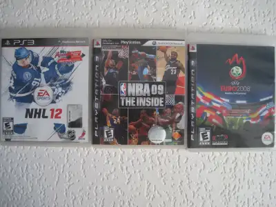 PS3 games Batman Arkham City $5.00 Lair 5.00 Batman The Video Game SOLD NHL 12 $5.00 EURO 2008 $5.00...