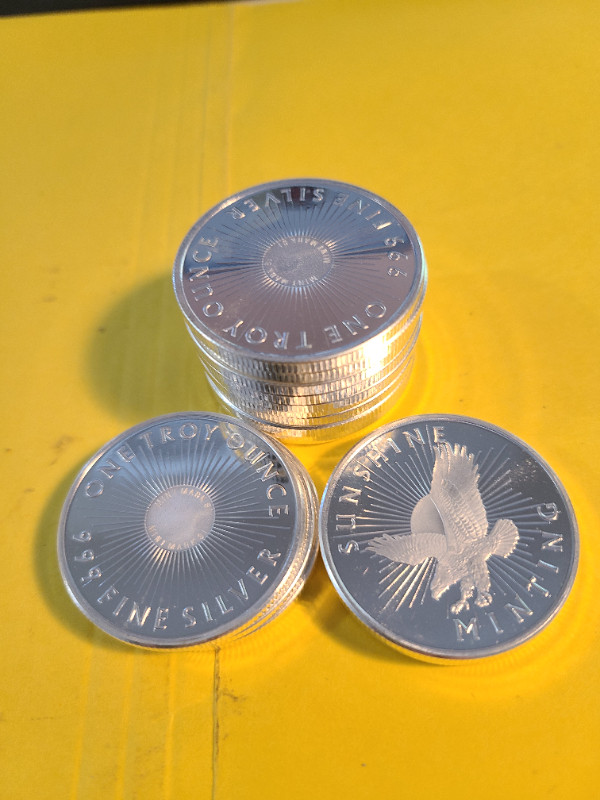 Silver coins,  silver 1 and 10 oz bars. in Arts & Collectibles in Ottawa