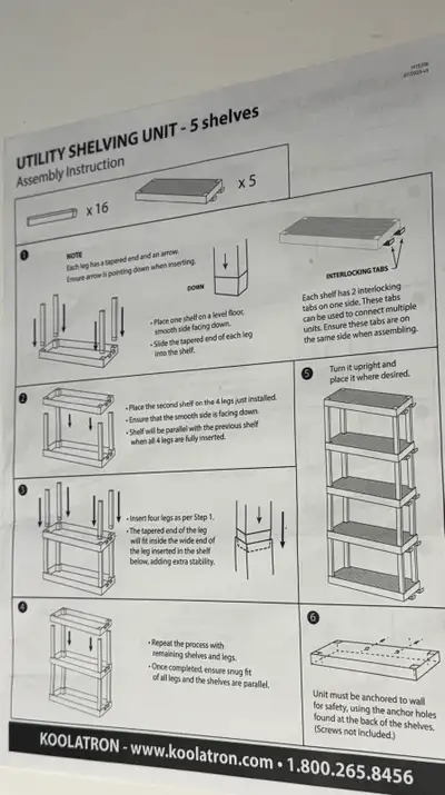 NEW 5-Tier Utility Shelving Unit, View more