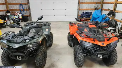 2 beautiful quads always stored inside. Well built, well maintained. Rides like a dream with indepen...