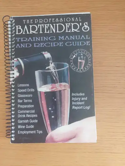 I'm selling a Professional Bartender's Training Manual and Recipe Guide, perfect for anyone looking...