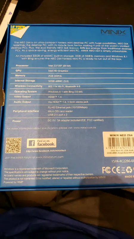 MINIX NEO Z64, Fanless Mini PC Win 8.1+ Logitech Mini Keyboard in Desktop Computers in Markham / York Region - Image 4