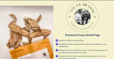 Give your beloved fur babies a healthy snack from YOCA! Our Single Ingredient Free-Dried frogs are s...