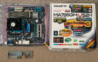 Gigabyte Motherboard/Phenom II X4 CPU/8GB RAM Combo