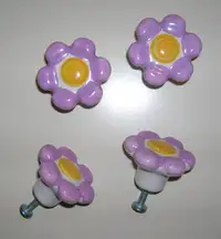 Ceramic Flower Cabinet Knobs