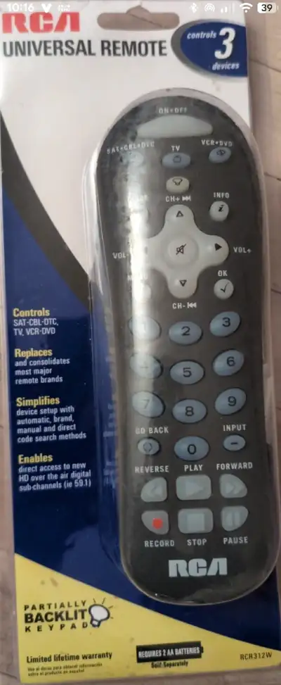 RCA Universal Remote  Control, View more