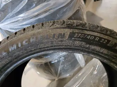 For sale winter tires Michelin x ice snow 275 40 R 22 108H. Used for only one winter (around 5000 km...