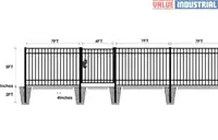 Reliable 7'x5' Industrial Ornamental Fence Set with 40 Panels