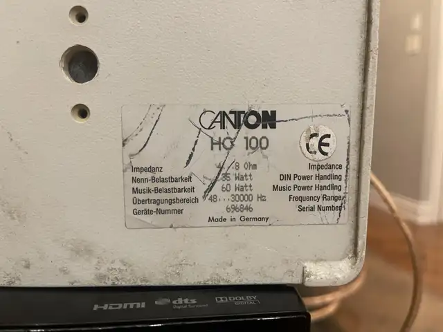 Canton HC-100 speakers - set of three plus one for parts in Speakers in Markham / York Region - Image 8