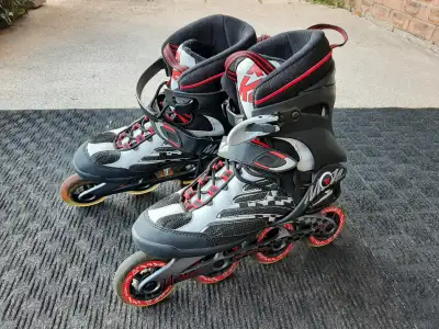 Barely used! -less than 2 hours. Mens size 10. K2 ILQ7 Moto rollerblades. 84mm wheels See pictures f...