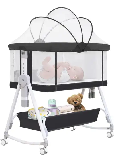 Brand new Baby Bassinet,3 in 1 Baby Bassinets Bedside Sleeper Bedside Bassinet for Baby with Wheels...