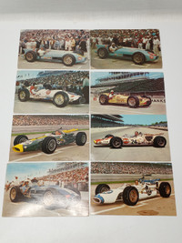 1960s 500 Mile Race Indianapolis Racing Car & Drivers Post Cards