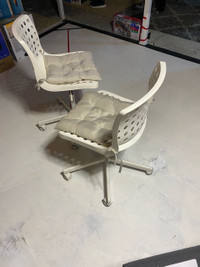 White Office Chairs (one pair)