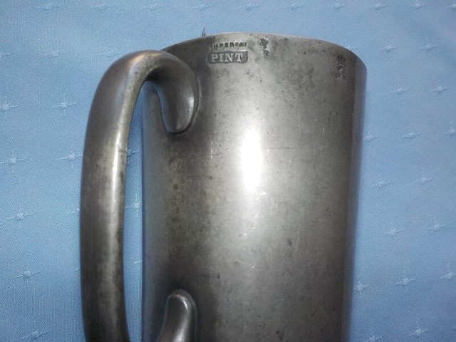 Victorian Antique Pewter Beer Tankards from 1800's - Ancaster in Arts & Collectibles in Hamilton - Image 3