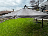 XL sun umbrella with solar lights 