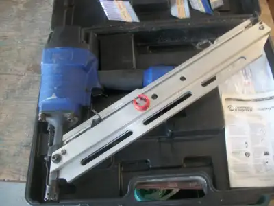 Campbell Hausfeld nailer with case and some nails If ad is up it is not sold