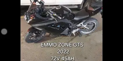 #1 EMMO Zone GTS Ebike- Motorcycle as is. 72v 45ah. It comes with a smart charger. It works fine. It...