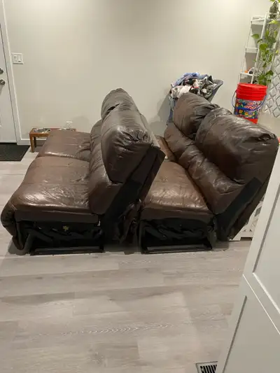 Italian leather reclining  sectional couch , View more