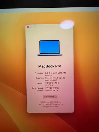 Apple MacBook Pro 13” (2017) | 8GB RAM | 128GB SSD, View more