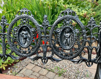 Berkeley Forge Vintage Ornate Cast Iron Bench With Victorian