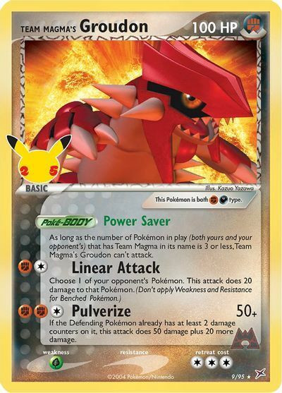 Mint Condition Classic Team Magma's Groudon Pokemon Card for sale  
