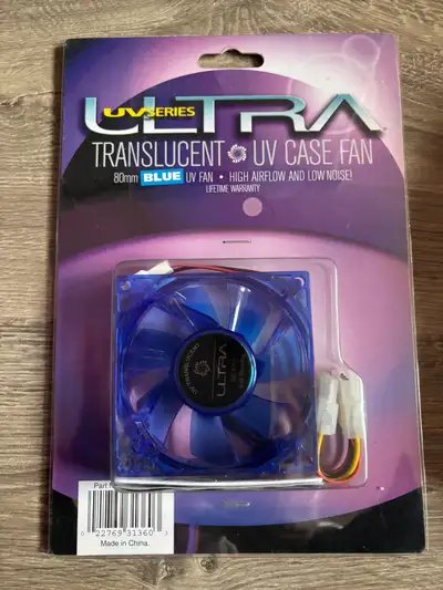 Ultra 80mm Blue UV Case Fan - Vintage Retro PC Parts, View more