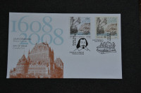 Stamps: Canada 2008 Quebec City FDC. Scott 2269 & Fr 3437.