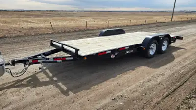 2022 SWS 7 x 18 ft deck trailer. Car, equipment, or utility hauler. Electric Brakes, 7000 lbs axles,...