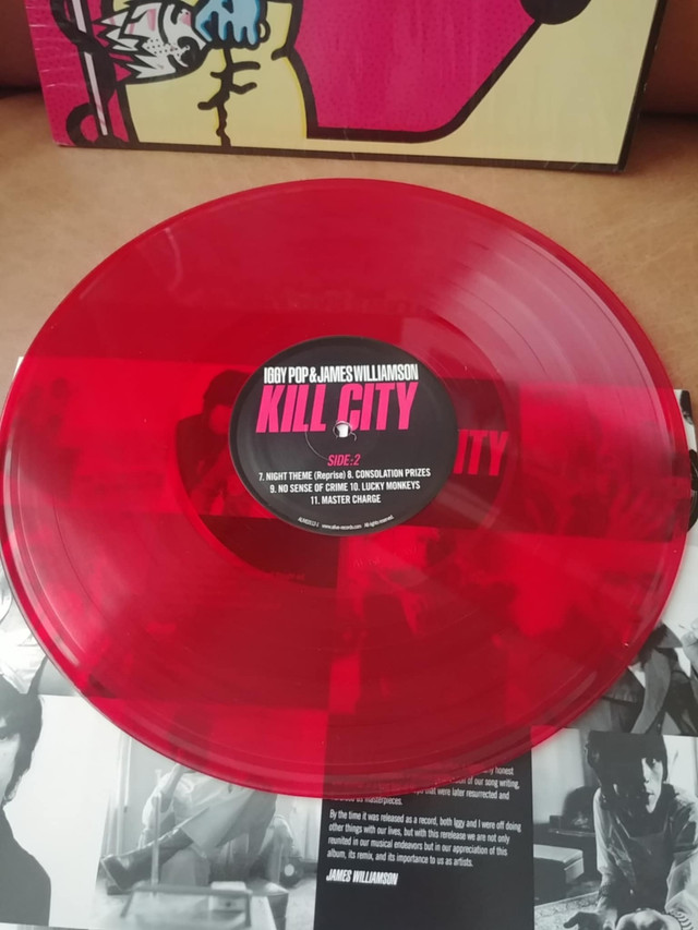 Mint IGGY POP Album KILL CITY US Press Limited Edition RED Vinyl in Arts & Collectibles in St. Catharines - Image 4