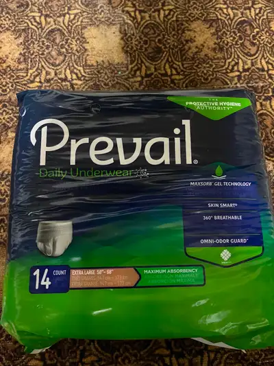 3 sealed packages Prevail daily underwear for sale, View more