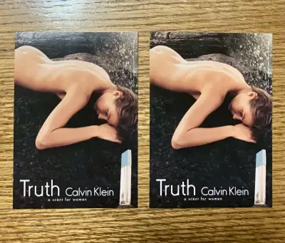 Calvin Klein - Truth Fragrance Postcards (2 lot), View more